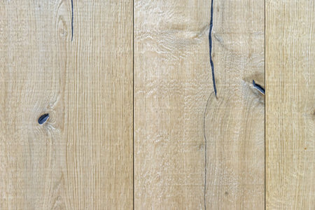 Texture of natural wood with knots and cracks.の写真素材