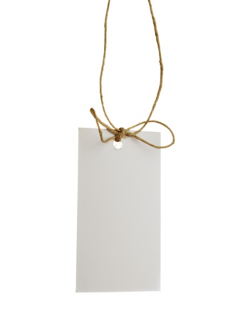 Blank price label isolated on whiteの写真素材