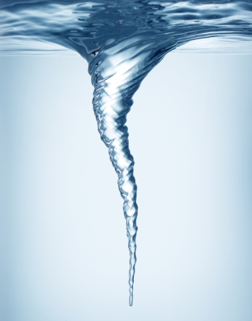 Whirlpool underwater in blueの写真素材