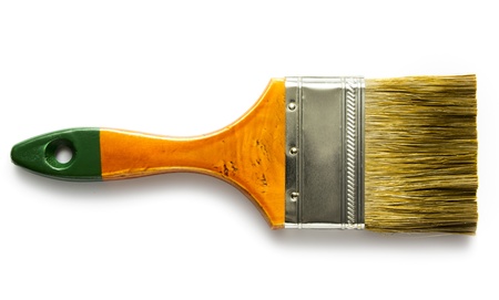 Paint brush isolated on whiteの写真素材