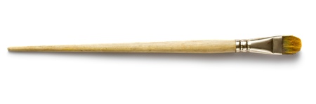 Old brush isolated on whiteの写真素材