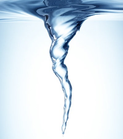 Whirlpool underwater in blueの写真素材