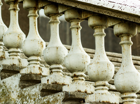 Old fashioned stairscase and balustradeの写真素材