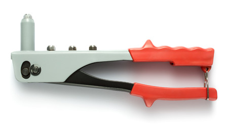 Rivet tool isolated on whiteの写真素材