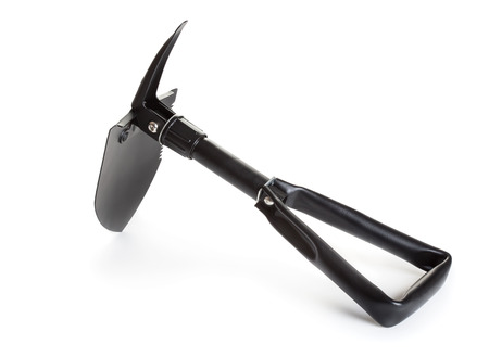 Sapper shovel isolated on white backgroundの写真素材