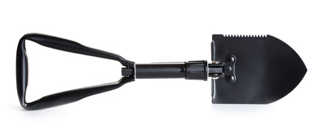 Sapper shovel isolated on white backgroundの写真素材