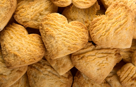 Cookies heart backgroundの写真素材