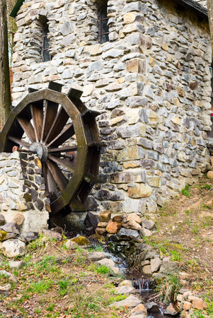 Stone watermill, spring, Carpathiansの写真素材