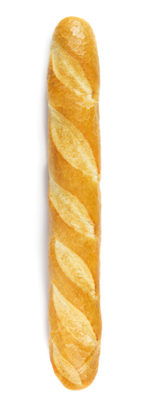 French baguette isolated on whiteの写真素材