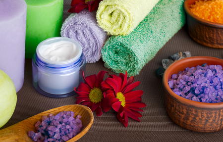 Beautiful composition of spa treatmentの写真素材