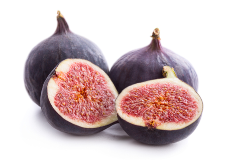 Fresh figs isolated on white backgroundの写真素材