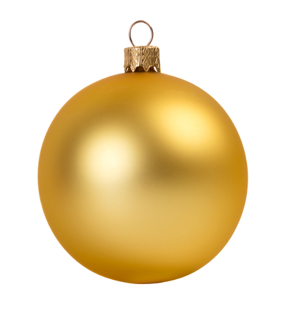 Glitter christmas ball isolated on white backgroundの写真素材