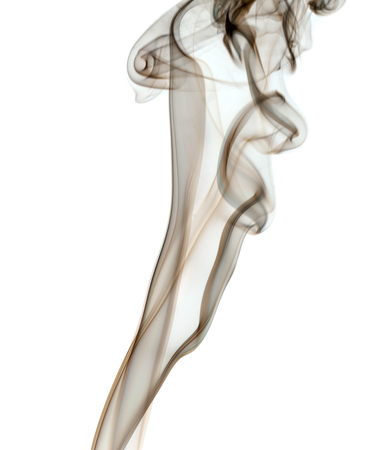 Absrtact Art with Smoke, white backgroundの写真素材