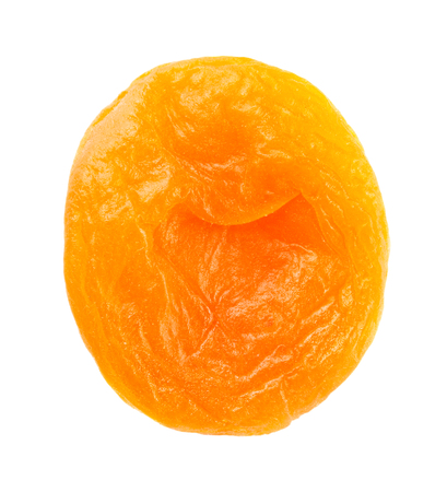 Dried apricot isolated on white backgroundの写真素材