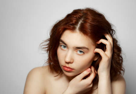 Portrait of beautiful teenage girlの写真素材