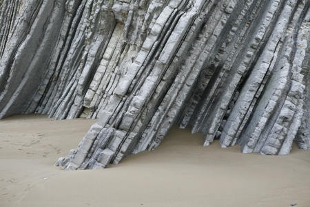 flysch detail of Zumaiaの写真素材