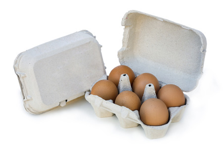 Egg cup on white backgroundの写真素材