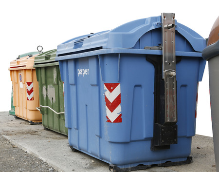 containers for recycling and separation of different materials and objectsの写真素材