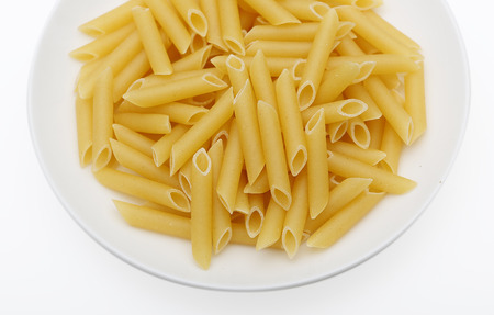 Macaroni pen. pasta into a tube made from durum wheat semolinaの写真素材