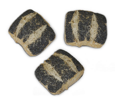 bread made with poppy seeds and baked in a traditional way. Natural foodの写真素材