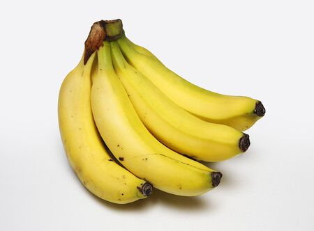 Fresh  bananas on whiteの写真素材