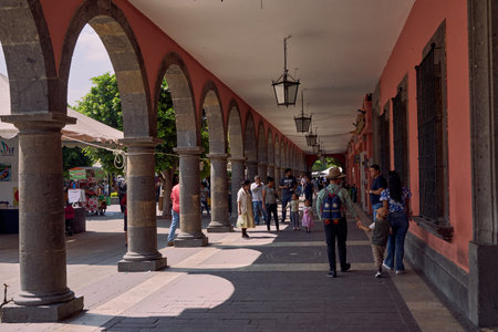 Tlaquepaque, Jalisco, Mexico - April 17, 2023: Commercial passageway of Tlaquepaque Municipal Presidency.のeditorial素材