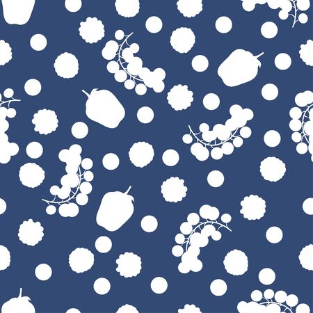 Seamless pattern of delicious ripe berries