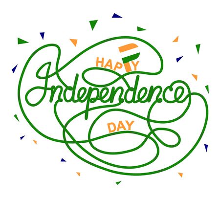 Happy India Independence Day Vector Template Design Illustrationのイラスト素材