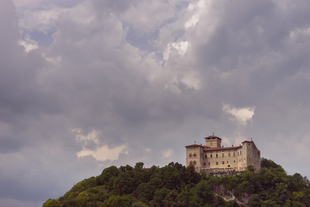 View of Angera Fortress from below, horizontal cutの写真素材