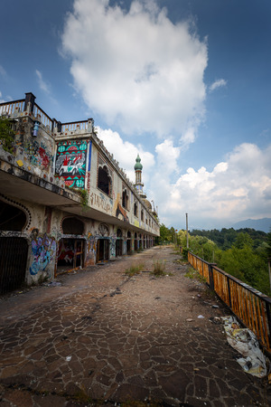 Photographic reportage of the abandoned city of Consonno (Lecco, Italy)の写真素材