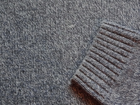 grey knitted fabricの写真素材
