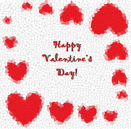 postcard happy Valentine's dayの写真素材