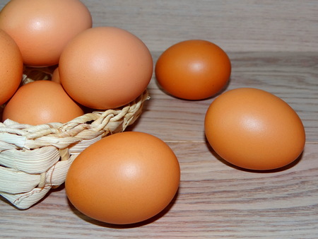 chicken eggsの写真素材