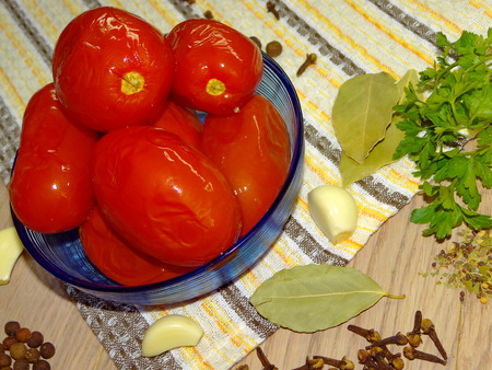 tomatoes marinatedの写真素材