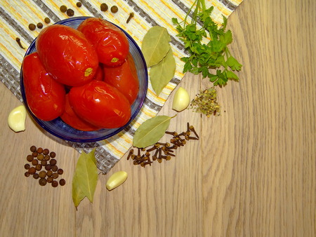 tomatoes marinatedの写真素材