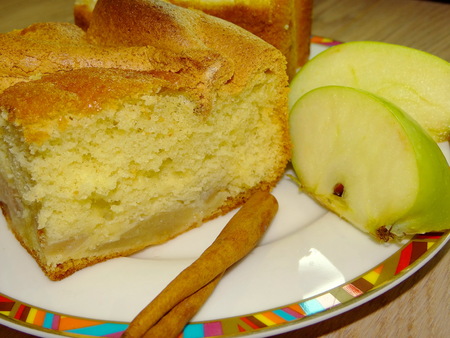 cake with applesの写真素材