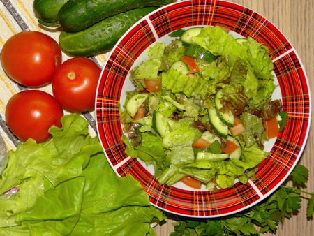 vegetable saladの写真素材
