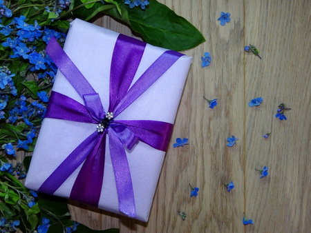 gift of flowersの写真素材