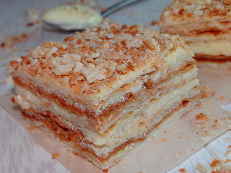 napoleon cakeの写真素材