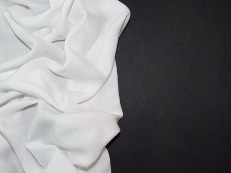 white fabric on a blackの写真素材