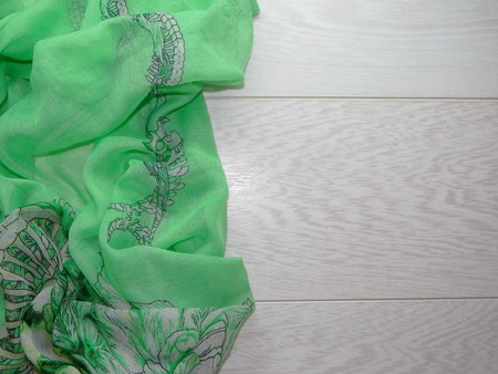 green cloth on boardsの写真素材