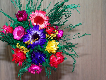 multi-colored bouquet of flowersの写真素材
