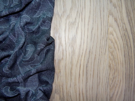 black cloth over wooden boardsの写真素材