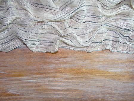 fabric on wooden boards