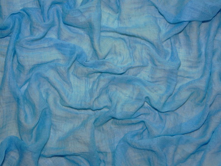 blue fabric on a white backgroundの写真素材