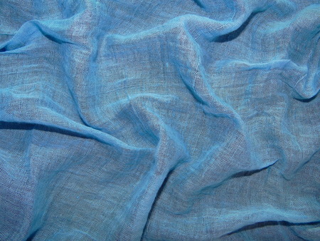 blue fabricの写真素材