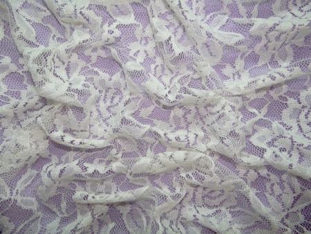 white lace on the purple backgroundの写真素材