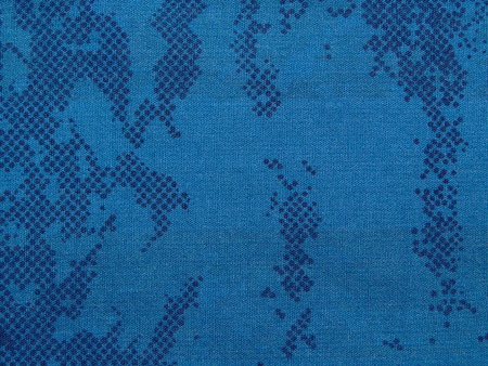 blue cloth with abstract drawings