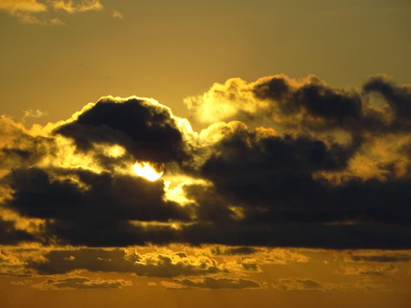 sunset in the cloudsの写真素材