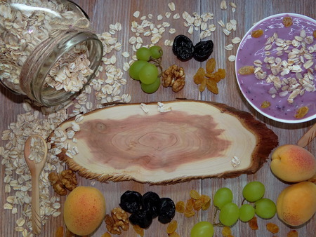 products for a healthy Breakfastの写真素材
